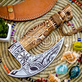 Handmade Viking Axe – Custom Engraved Handle & Etched Blade – Perfect Gift for Him