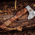 Handmade Viking Axe – Custom Engraved Handle & Etched Blade – Perfect Gift for Him