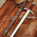 Hand Forged Viking Sword – Custom Medieval Blade with Wooden Handle – Collectible Gift